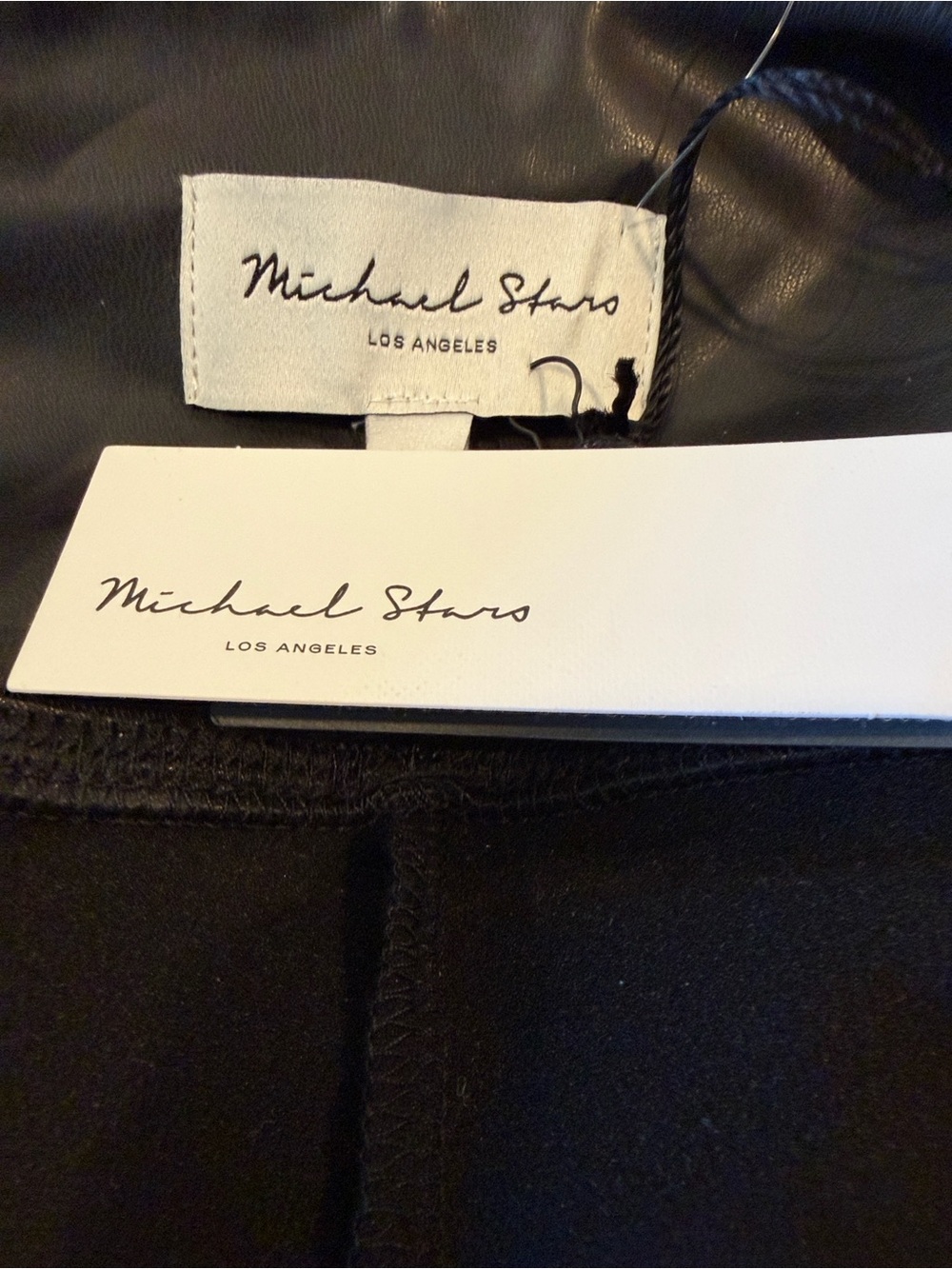 Michael Stars Vegan Leather Black Leggings - Picture 3 of 6